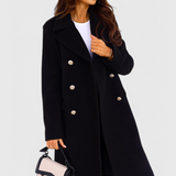 Abrigo de Lana Yara Classic con Silueta Estructurada