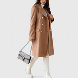 Abrigo de Lana Yara Classic con Silueta Estructurada