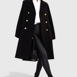 Abrigo de Lana Yara Classic con Silueta Estructurada