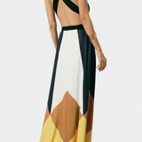 Vestido Largo Polimórfico Nava con Espalda Abierta y Silueta Versátil