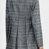 Blazer Peplum en Calico con Solapa de Muesca