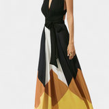 Vestido Largo Polimórfico Nava con Espalda Abierta y Silueta Versátil